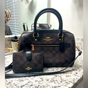 Rowan Satchel In Signature Canvas Handbag & Wallet